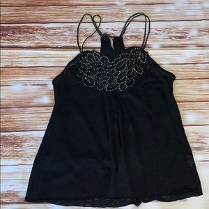 Beautiful Free People beaded tank top sz S